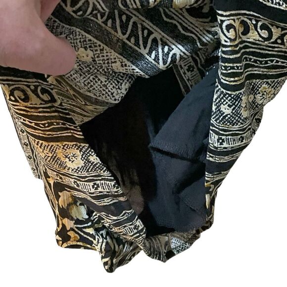 HONEY PUNCH Shorts Romper Black and Browns Deep Sexy V-Neck Size S - Picture 10 of 16